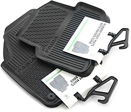 Skoda 6V1061551 6V0061551 Gummi Fußmatten 4x Gummimatten Original Allwettermatten schwarz mit Schriftzug