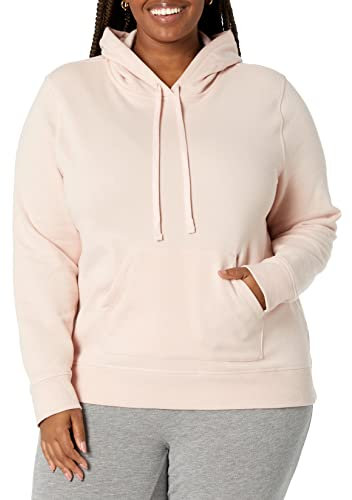 Amazon Essentials Sweat à Capuche en Polaire Coupe Standard (Disponible en Grande Taille) Femme, Rose Clair, XXL