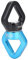 Climbing Swivel Aluminum Alloy Triangular Rotational Device 30KN 360 Degree Rope Swivel Connector for Hammock Rock Climbing Training Swing Yoga Engineering(Blue & Black)