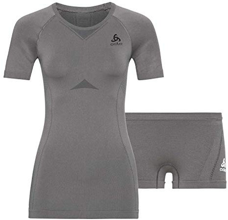 Odlo 196031 Damen FUNDAMENTALS PERFORMANCE LIGHT Set, Odlo Steel Grey - Odlo Graphite Grey, S