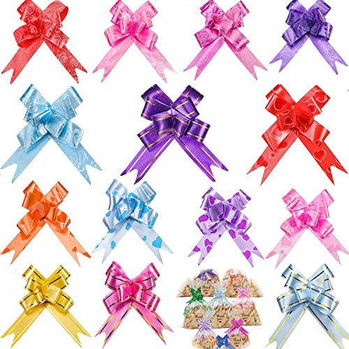 LINKLKBOY 200 geschenkschleifen, Geschenkverpackung, Schleifen, dekoratives Geschenk, Knoten Schleifen für Weihnachten, Hochzeit, Party, Valentinstag Dekoration und Geburtstag