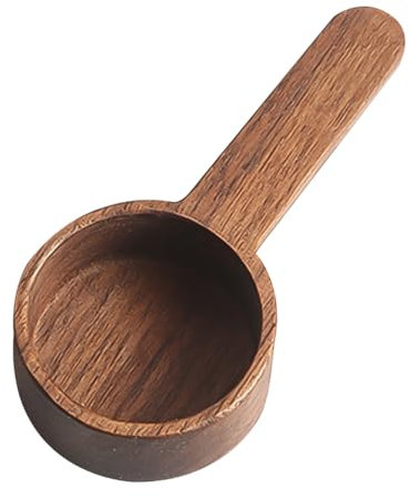 Cabilock Pelle en bois pour sel, sucre, café, bonbons, farine, lessive, poudre, outils de cuisine, 9,5 x 4,5 cm, marron
