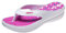JOMIX Chanclas Mujer Verano Sandalias de Dedo con Cuña Piscina Mar Playa Zapatillas Casa Chanclas de Goma EVA, Blanco Fucsia, 36 EU