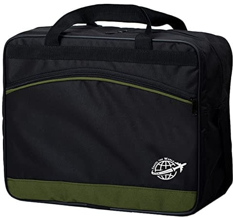 BAMBINIWELT Reisetasche HANDGEPÄCK Boardgepäck Bordcase 40x20x25 40x30x20 Ryanair Wizzair (klein (40x20x25), schwarz-olive)