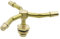 LINFFSTR 1 pz Spruzzatore per irrigazione da Giardino in Rame Irrigatore Rotante a Tre Bracci da 1/2'' Irrigatore per Prato Automatico con Raffreddamento a Tetto a microspruzzatura