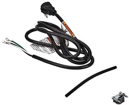 Whirlpool W11365014 Genuine OEM Power Cord Kit For Dishwashers, Black