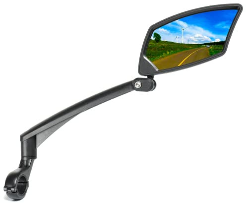 Fahrradspiegel für Lenker, BriskMore Lenkerende, Fahrradspiegel für Roller, E-Bike, kratzfeste Glaslinse, verstellbar und drehbar, sicherer Rückspiegel, nur für die rechte Seite, BT-016R