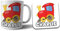 AK Giftshop Personalised Toy Train Mug and Coaster Gift Set