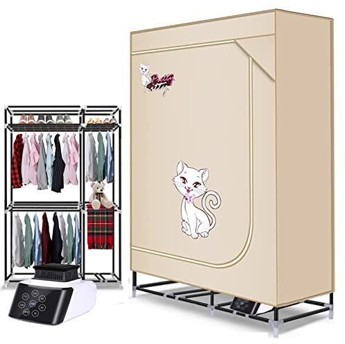 Secadora de Ropa Portatil, Secadora de Ropa Eléctrica para el Hogar Concisa 2300W Gran Capacidad 50kg, Ropa Interior Húmeda Ropa de Secado con Aire Caliente Armario, Adecuado para el Hogar Apartamento