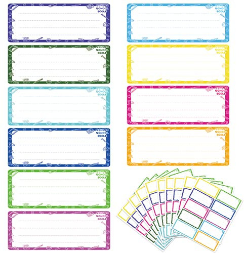 Lets Joy Etiketten Selbstklebend Kinder, 100 Stück Schule Namensetiketten Aufkleber,Haftetiketten Schuletiketten, Klebeetiketten zum Beschriften, Klebeschilder Aufkleber Sticker für Junge Mädchen (B)