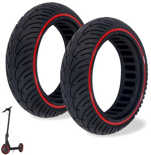 8,5 Zoll Scooter Reifen 50/75-6.1, Elektro Scooter Vollgummireifen 8 1/2 x2, Elektroroller Vollgummi Reifen, 8.5 Zoll e Roller Reifen Tubeless für Xiaomi M365 Ersatzräder, 2 Stück Ersatzreifen