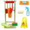 KABENFIS 12PCS Holz Chridern Reinigungswerkzeuge Mini Haushaltsspielzeug für Kinder Jungen und Mädchen
