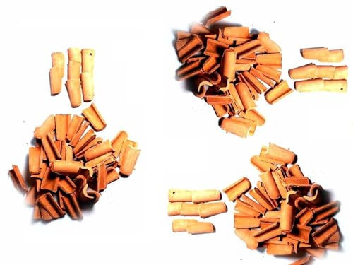BLUSUPERSHOP 980 Gartenteile 10 x 15 mm Terrakotta für Hirten, Krippen, Miniaturen zum Bauen von Dächern, Wänden, Böden usw