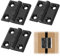 3 Pcs Door Hinges 40×40mm, Black Stainless Steel Hinges for Wood, Self-Opening Hinges for Home Furniture Hardware Cabinet Closet Door Drawer Wood Boxes