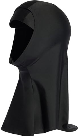 adidas Damen 3 Stripes Swim Hijab, Black, L