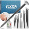 FIXXIA Chiodi in Acciaio per Quadri con ausilio alla Guida, Set da 50, temprati, ø2mm, Neri con Testa Decorativa Color Argento ø6mm, 20, 25, 30, 40, 50mm, Chiodi per Quadri, Chiodi per Cemento, chiod