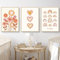 Herfair 3er Set Poster für Kinderzimmer Boho Deko Bilder Babyzimmer - Wandbilder Schlafzimmer Sonne Regenbogen Babyzimmer Wanddeko Mädchen Junge ohne Rahmen (A,30x40cm)