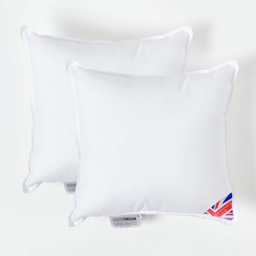 Homescapes Super-Mikrofaser Füllkissen 35x35 cm – 2er-Set Kissen wie Daunen, hypoallergene Kissenfüllung/Innenkissen für Dekokissen wie Sofakissen & Bettkissen oder kleine Kopfkissen