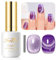 Imtiti Smalto Semipermanente Unghie Magnetico, 15ml Lavanda Viola Cristallo Glitter Cat Eye Gel Nail Polish Con Magnete Occhio Di Smalti Semipermanenti Per Unghie Kit Manicure Per Unghie
