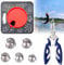100Pcs Fishing Weights Shot, Split Shot Fishing Weights with Pliers and Compartment Box, 5 Sizes, Soft Metal Alloy Carp Fishing Weights, Non Toxic Fishing Sinkers Dispenser Weights for Coarse Angling
