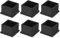 QUARKZMAN 6 Stück PVC Quadratische Stuhlbeinkappen, 35mm x 35mm OD Schwarze Möbelfüße Pads Tischfußabdeckungen Bodenschoner für Terrassentisch Schrank Bettmöbel