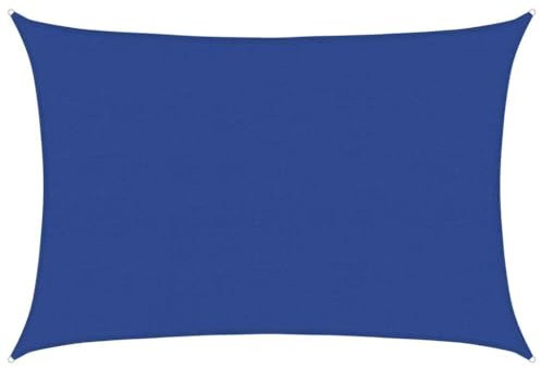 vidaXL Sonnensegel, UV Schutz Sonnenschutz für Terrasse Balkon Garten, Windschutz Wetterschutz Rechteckig, Sonnendach, 160g/m² Blau 5x7m HDPE