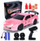 iBlivers Mini RC Drift Car with Full Proportional Throttle, 1:24 Remote Control Car 4WD Drift GT-RX7 RC Cars Vehicle High-Speed Racing RC Drifting Car Gifts Toy for Boys Kids (Pink)