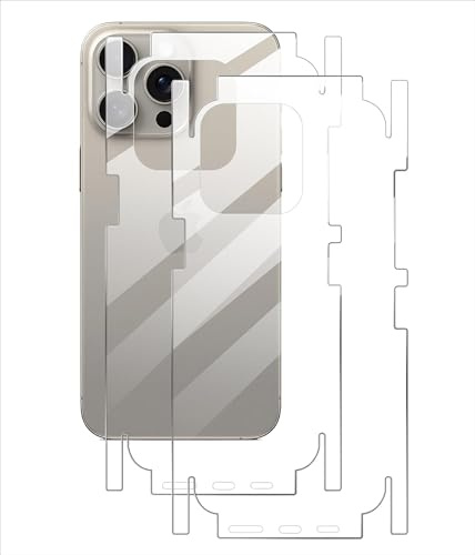 GIOPUEY[2 Stück Rückseite Folie Kompatibel mit iPhone 16, iPhone 16 Rückseite Schutzfolie, Weiches TPU, Dünn, Hohe Transparenz, Schützende Grenze - transparent