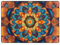 HYTTER Kaleidoskop-Teppich mit Mandala-Muster, Wohnzimmer, Fußmatten, Läufer, 203,2 x 147,3 cm, weiche Haptik