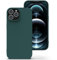 Zuvirelx Glatte Silikon hülle für iPhone 12 Pro Max, Staubbeständig‌, Slim, Taschentauglich‌ Handyhülle Cover Case für Apple iPhone 12 Pro Max - Tiefgrün