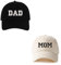 MIMAYIN Dad&Mom Baseball Cap Stickerei Basecap Baumwolle Verstellbare Reine Farbe Baseballmütze Sport Visier Hut für Herren Damen 2Pack