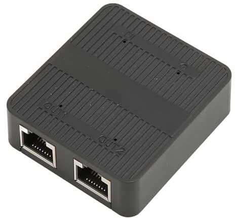 Splitter Internet Gigabit, RJ45 1 Ingresso 2 Uscite 1000 Mbps USB C Alimentazione, Splitter LAN Segnale Stabile e, con Cavo USB per PC Switch TV