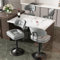 Hawthyhome Barhocker 4er Set, Ergonomische Gepolsterte Barhocker mit Rückenlehne, Verstellbare Doppellagige Barstuhl, für Esszimmer Heimbar Kücheninsel, 4 x Hocker (Hellgrau)