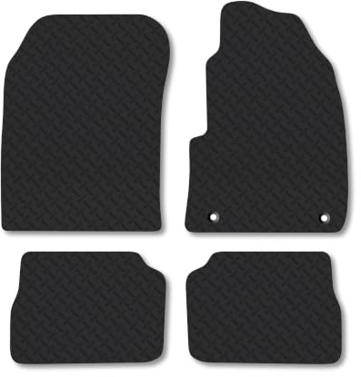 Peugeot e-208 (2019+) 5mm Rubber Car Mats | Heavy Duty Rubber Tailored Fit Floor Mats Full Coverage Durable Waterproof Accessories Easy Clean Anti Slip Made in the UK