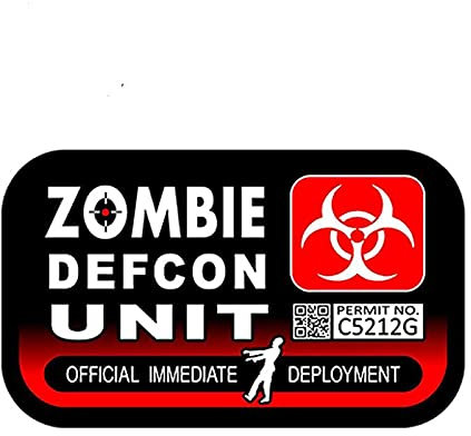 15 cm x 10 cm Autoaufkleber Zombie Defcon Unit Offizieller Soforteinsatz-Aufkleber Atv Auto