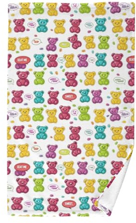 KLL Towels Bears with Bubbles Sweets Workout 16 x 28 in Bath Hand Towels Small