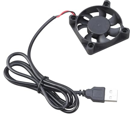 Elektronischer USB-Ventilator, 50 x 50 x 10 mm, 5 V, geräuscharm, elektronisch, bürstenloser Lüfter, Heimbüro, Netzwerkausrüstung