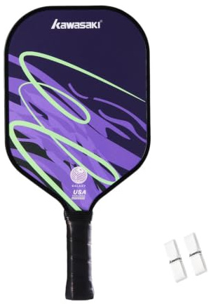 Pickleball, racchetta Kawasaki Paddle con superficie in fibra di vetro ultra leggera, nucleo polimerico 15 mm, per principianti e giocatori di tempo libero Galaxy Serie