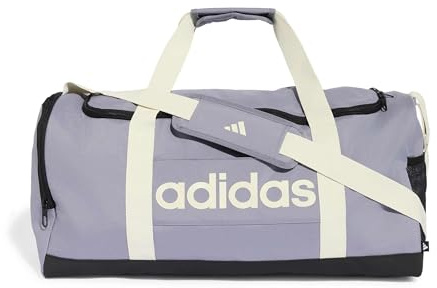 adidas Unisex - Adulto Essentials Linear Duffel Bag Duffel_Bag, Slate/ivory, M