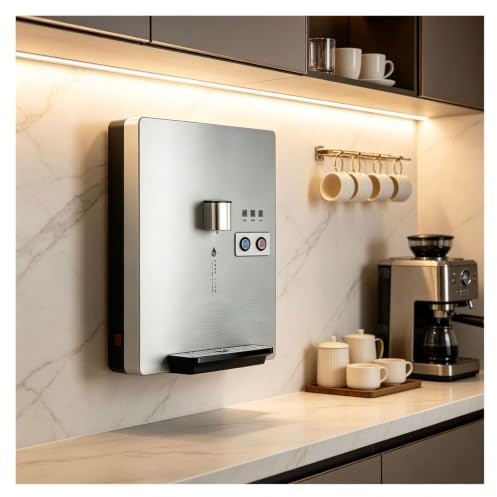 Dispensador De Agua De Pared Alimentado por Red Eléctrica | Con Elemento Calefactor De Acero Inoxidable Y Doble Control Fuente De Agua Para Oficina,Salón