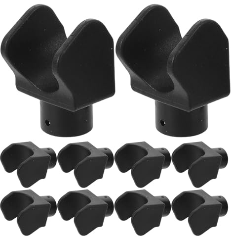 FRCOLOR 10pcs Support de Repose-pieds U en Plastique pour Fauteuil Roulant, Glissière Détachable pour Chaise Roulante