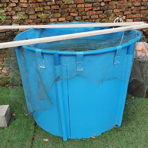 Generico Laghetto per Pesci Pieghevole in Tela PVC con Telaio - 13x3,3 Piedi, 12500 Litri, Ideale per Allevamento di Koi, irrigazione agricola, Grandi Piscine per Famiglie, profondità Fuori Terra 24/