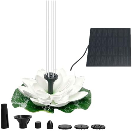 Solar Seerosen Ästhetische Brunnen Pumpen für Outdoor Garten Terrassen Teich Fisch Vogelbad Dekoration Kolibri Bad