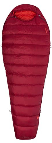 Marmot Micron 40 Long, Daunen Mumienschlafsack, 650er Daunenfüllung, sehr leichter und warmer Schlafsack, Sienna Red/Tomato, LZ