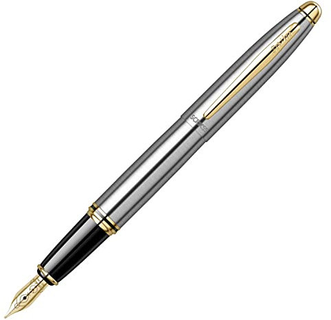 Scrikss Elegance - Edler Füllfederhalter Knight 88 Gold Chrom