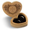 Hochzeit Ringbox Herz Ringkissen Ringschachtel individuell 10 x 8,5 cm Garapa Holz - Vintage