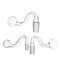 RORA 3pcs 14mm Male Glass Bong Bowl Handmade Water Pipes Bong Adapter - Clear Thick S Bowl For Glass Bongs Thick Big Bowls