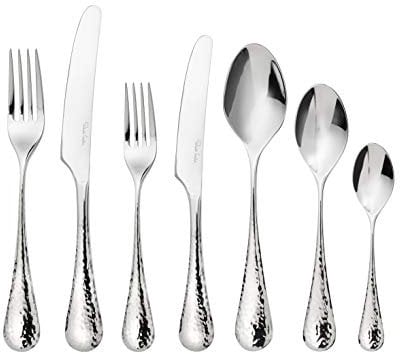 Robert Welch Honeybourne Bright, 56 Piece Cutlery Set for 8 People. Made from Stainless Steel. Dishwasher Safe.