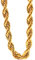 TUOKAY Sparkling Big Gold Rope Chain for Men and Women 11mm Thick Heavy Huge Faux Gold Rope Chain Costume Necklace for Rapper Rap Gangsta, 31 inches long, 21mm wide., Stainless Steel, no