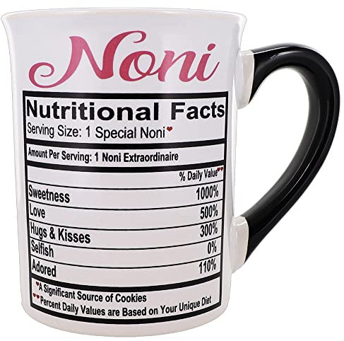 Noni Mug, Nana Gifts, Nana Mug, Ceramic Noni Nana Coffee Mug for Grandma, Papa, Nana to Be Gifts for Women & Birthday Gifts for Women, Christmas Gifts for Noni, Home Decor Large Stoneware Coffee Cup